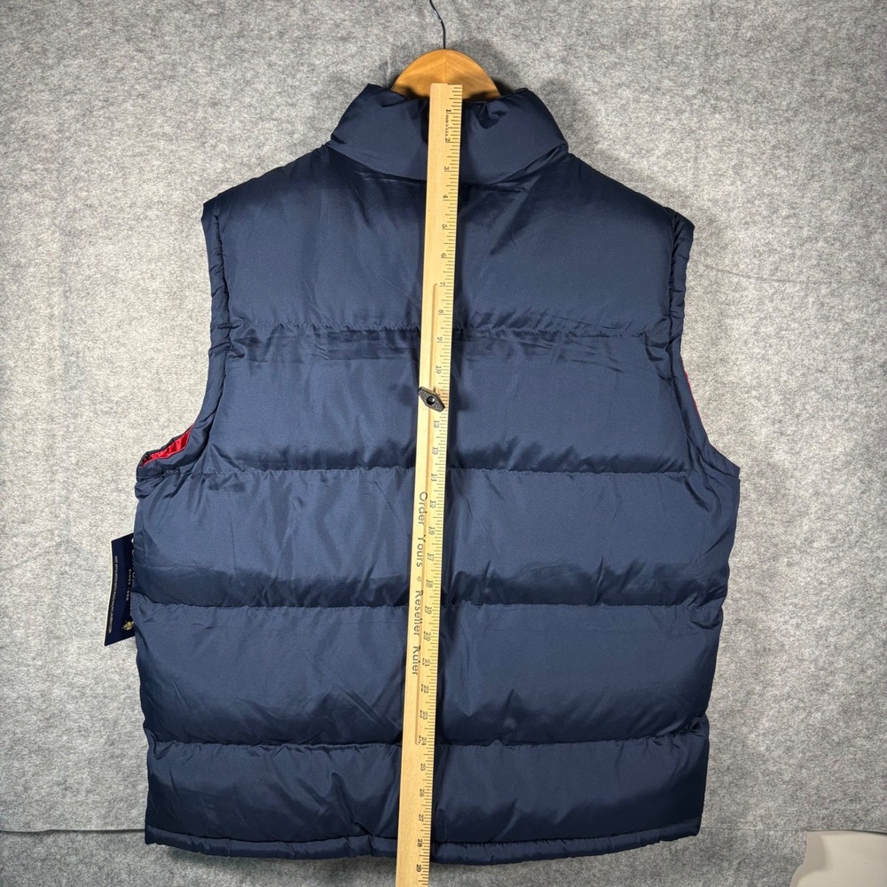 NWT US Polo Assn Mens Puffer Vest Navy Blue Red Logo Quilted Full Zip - Picture 9 of 9
